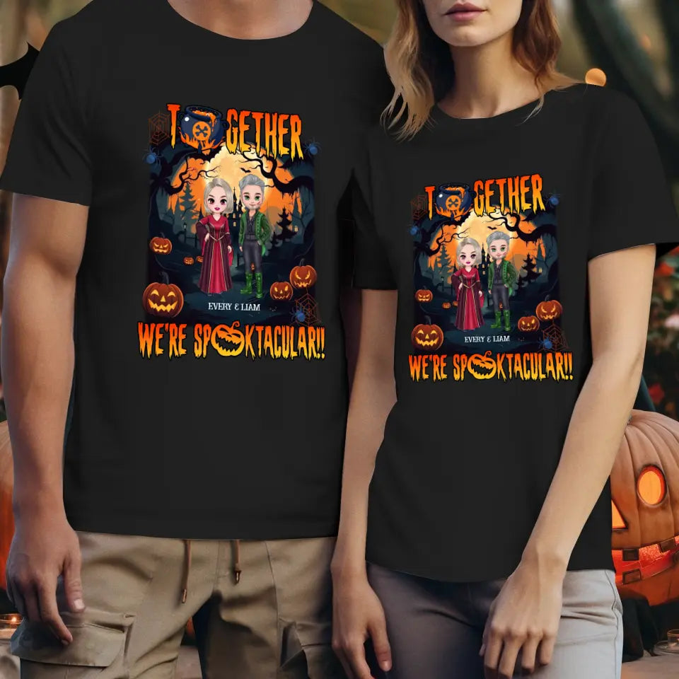 Together We're Spooktacular - Custom Name - Personalized Gifts for Couples - T-Shirt