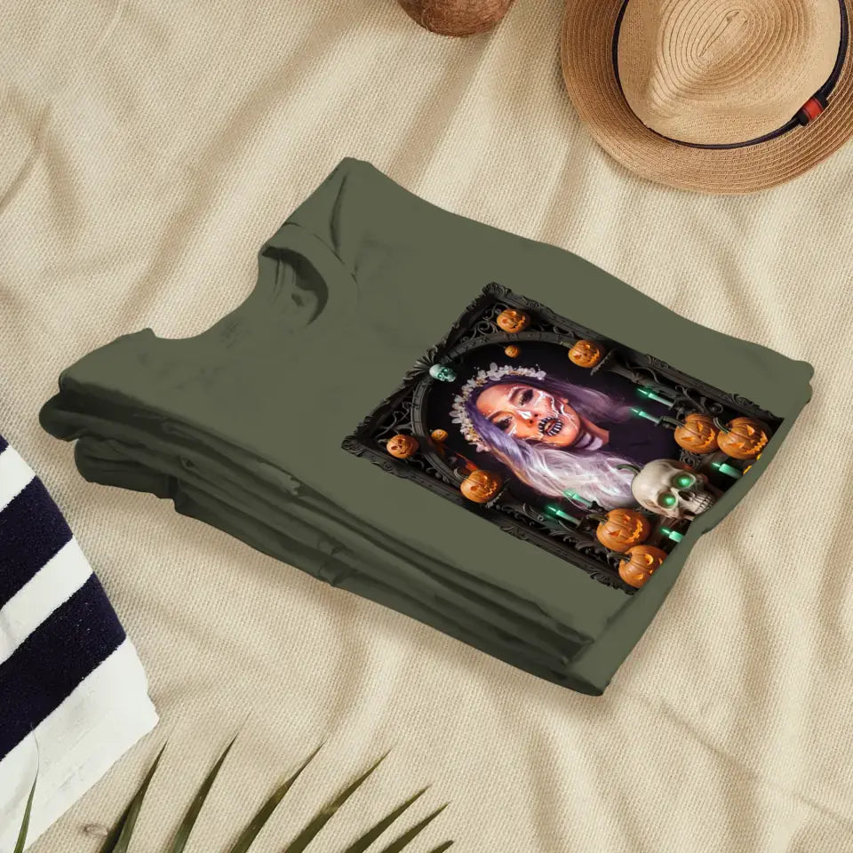 Spooky Couple - Custom Photo - Personalized Gifts For Couple - T-shirt