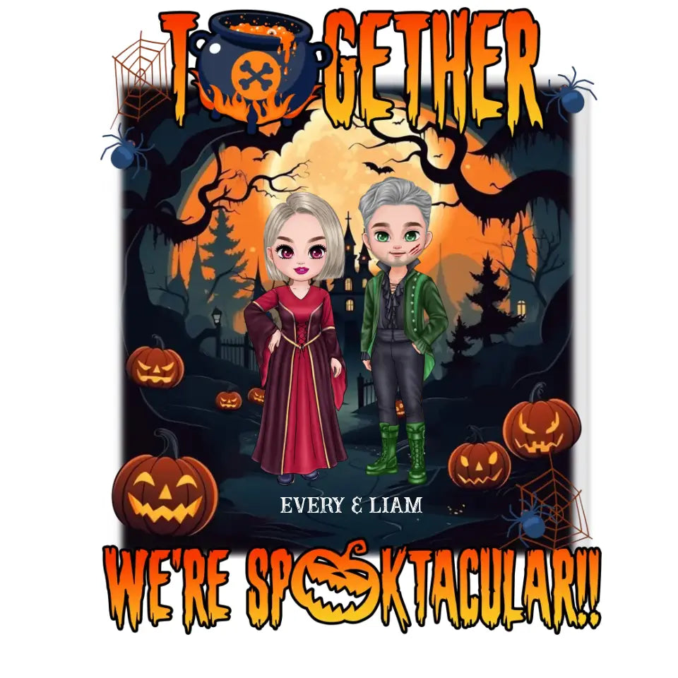 Together We're Spooktacular - Custom Name - Personalized Gifts for Couples - T-Shirt