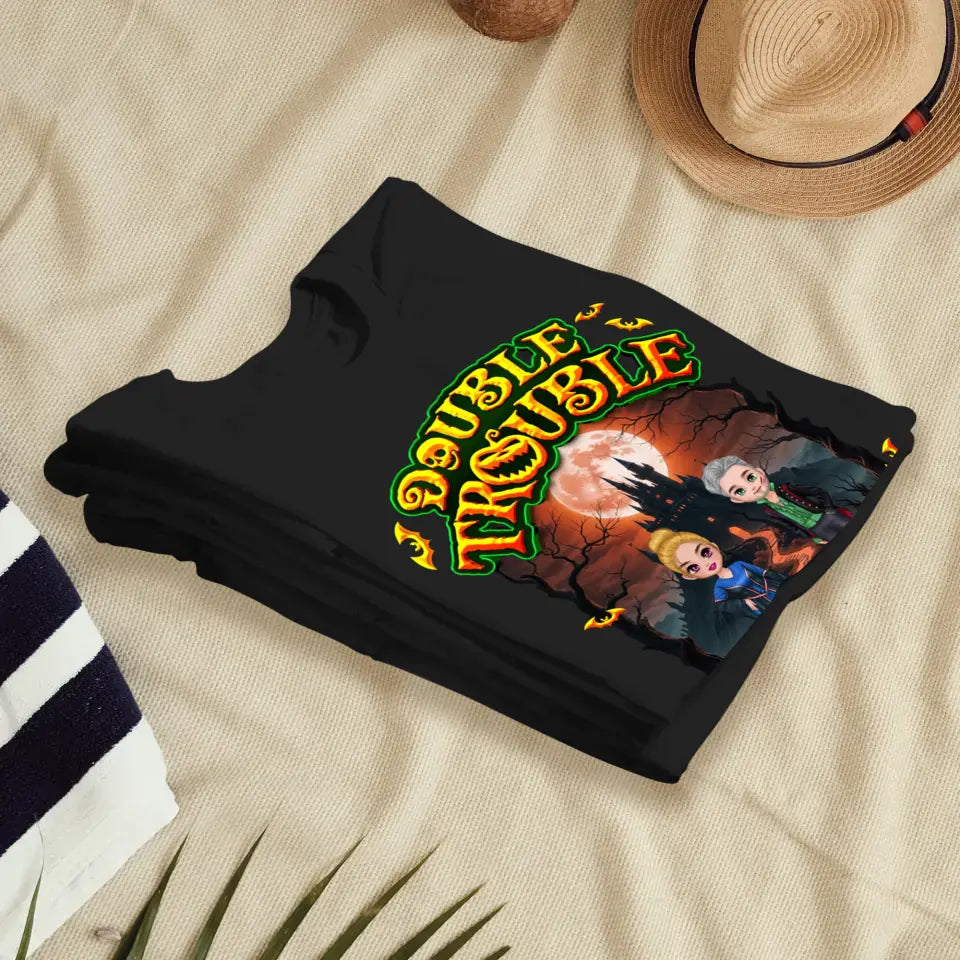 Double Trouble - Custom Name - Personalized Gifts for Couples - T-Shirt