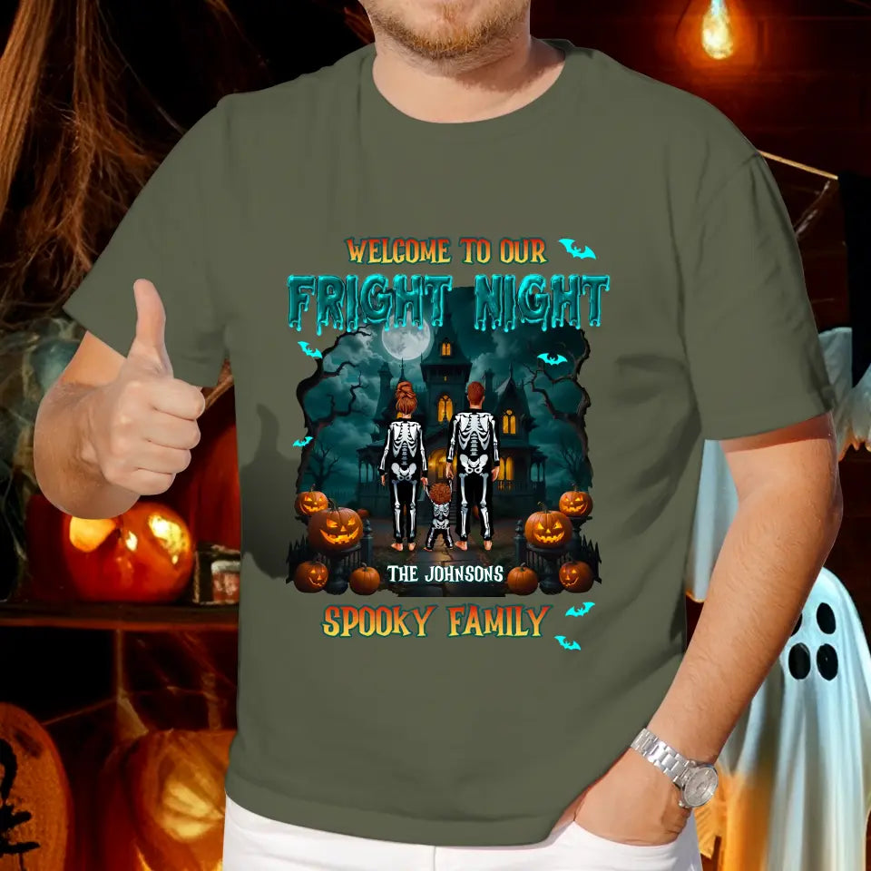 Family Fright Night - Custom Name - Personalized Gifts For Family - T-shirt