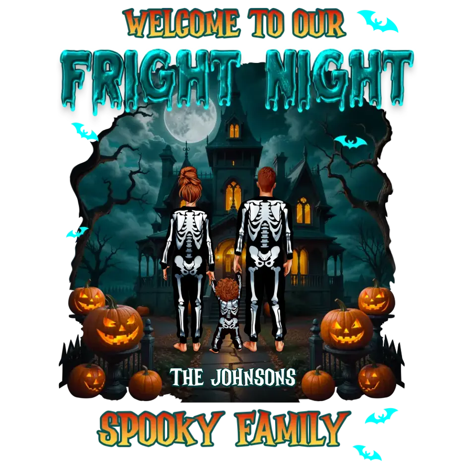 Family Fright Night - Custom Name - Personalized Gifts For Family - T-shirt