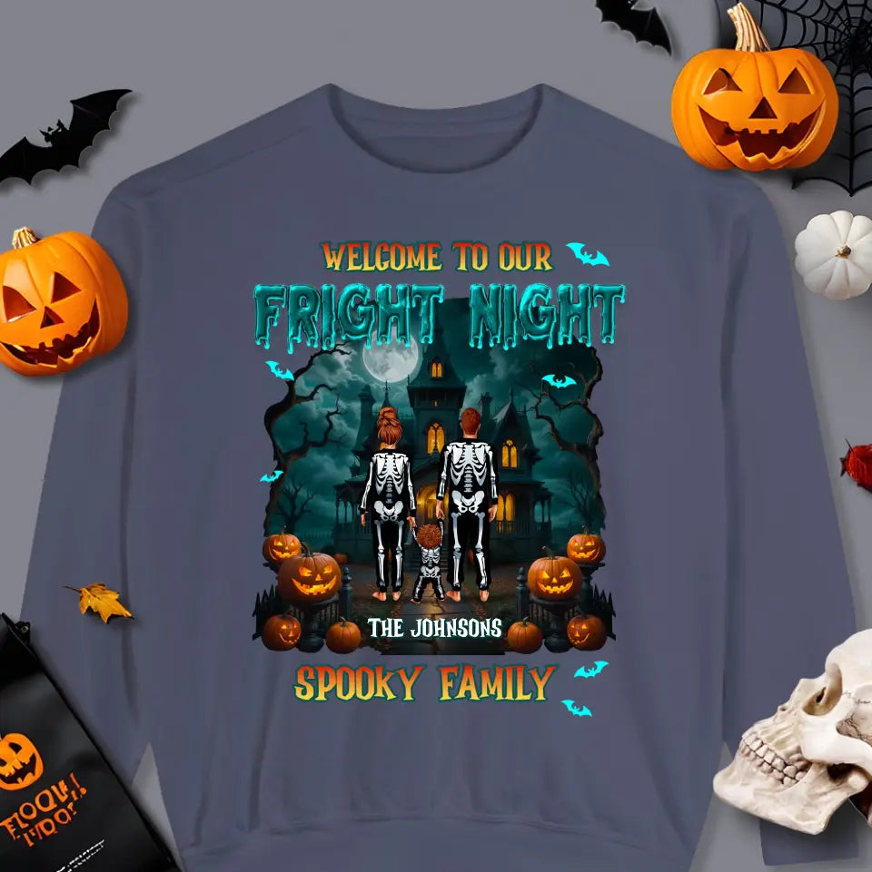 Family Fright Night - Custom Name - Personalized Gifts For Family - T-shirt