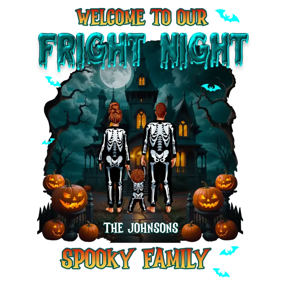 Family Fright Night - Custom Name - Personalized Gifts For Family - Sweater