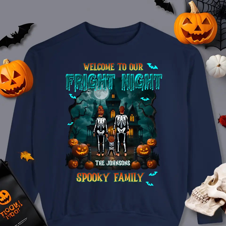 Family Fright Night - Custom Name - Personalized Gifts For Family - Sweater