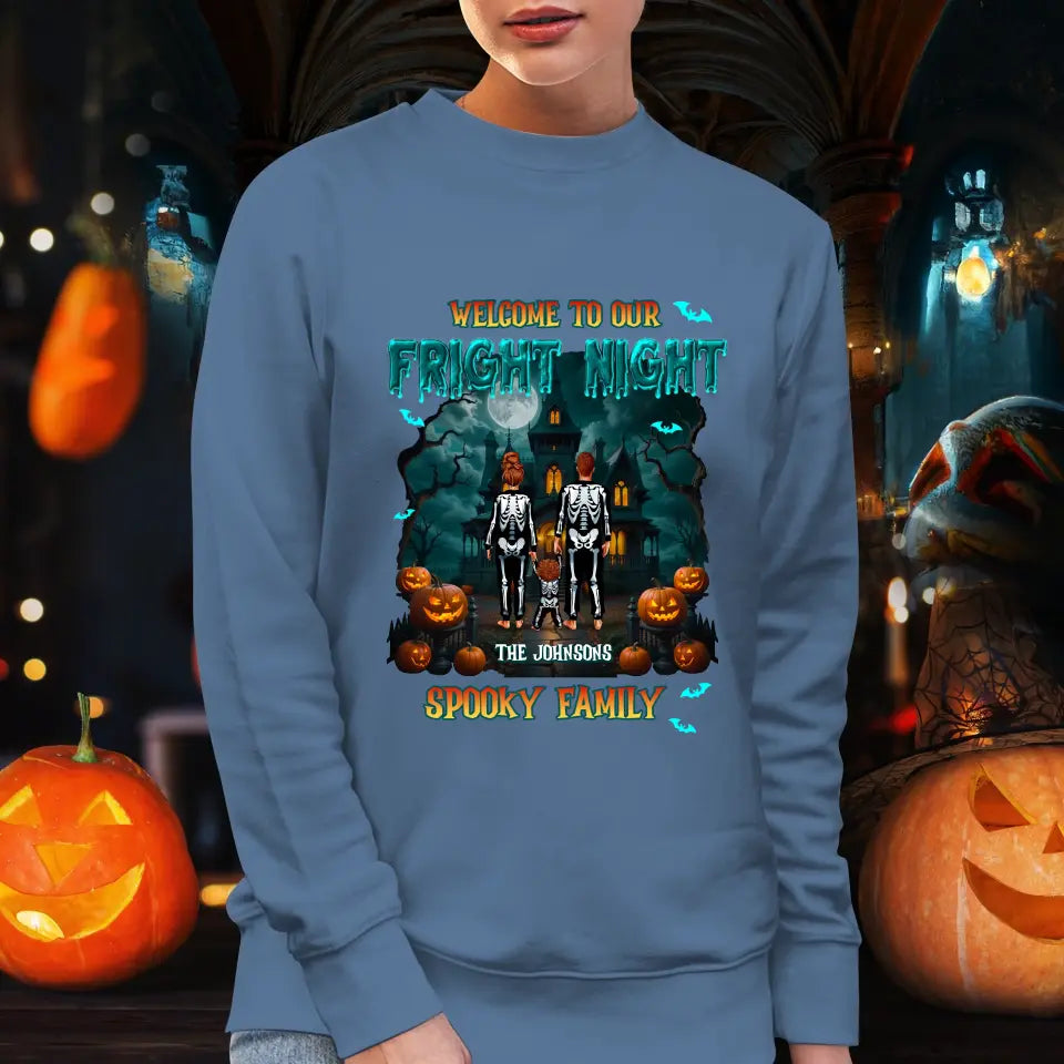 Family Fright Night - Custom Name - Personalized Gifts For Family - Sweater