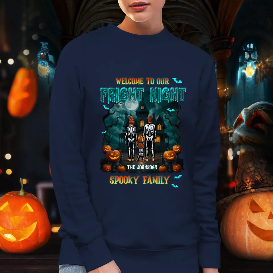 Family Fright Night - Custom Name - Personalized Gifts For Family - Sweater