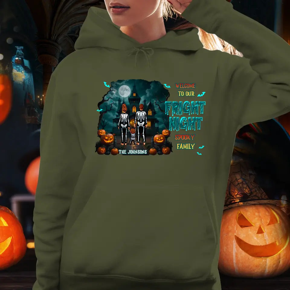 Family Fright Night - Custom Name - Personalized Gifts For Family - Sweater