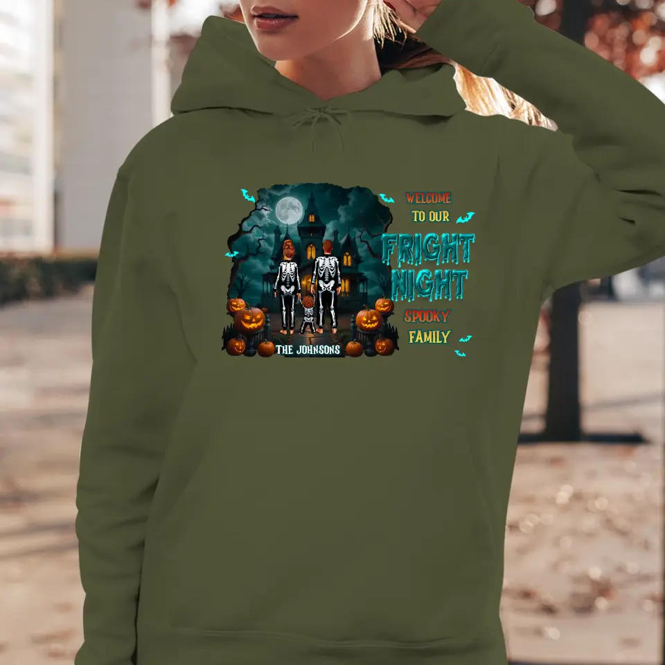 Family Fright Night - Custom Name - Personalized Gifts For Family - Sweater