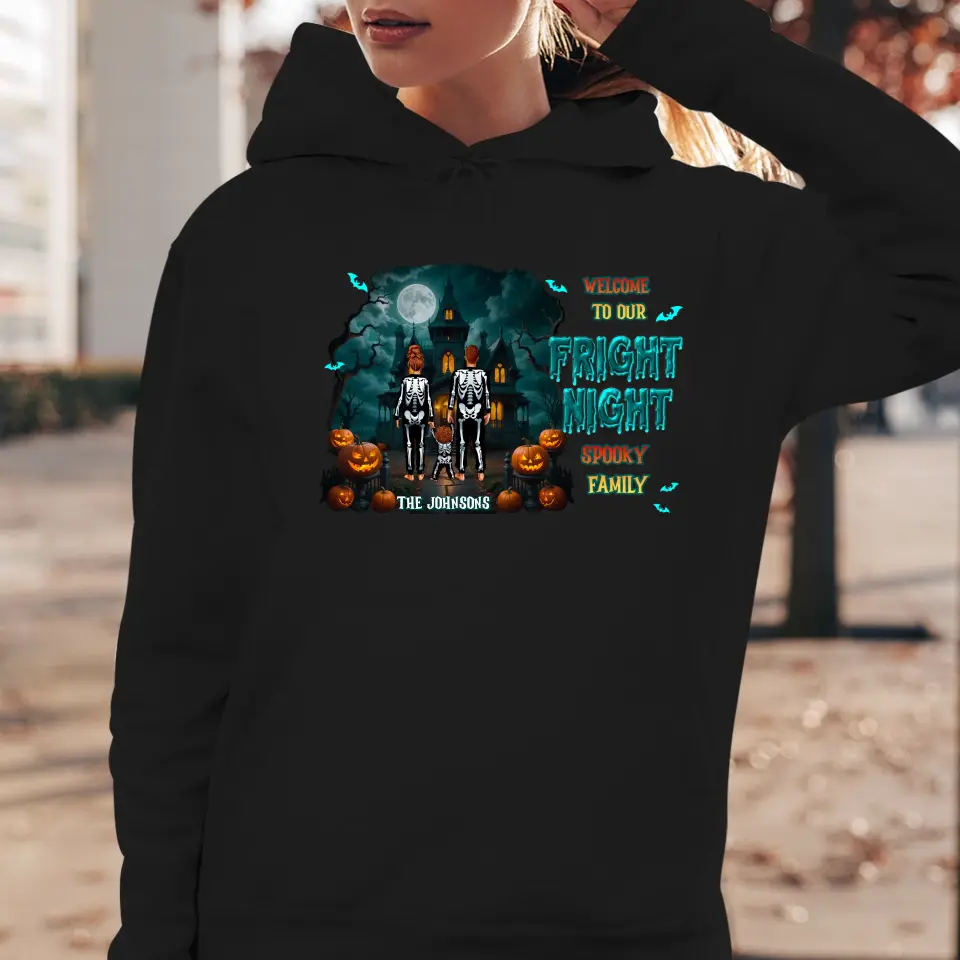 Family Fright Night - Custom Name - Personalized Gifts For Family - Sweater