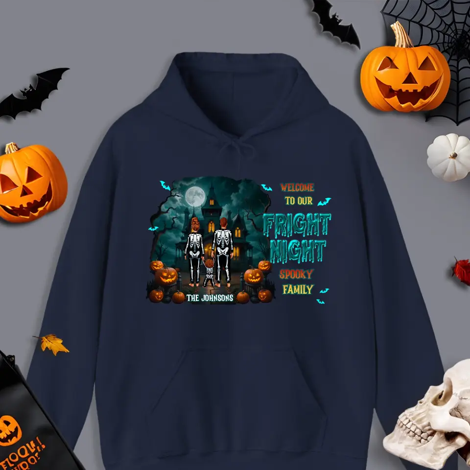 Family Fright Night - Custom Name - Personalized Gifts For Family - Sweater