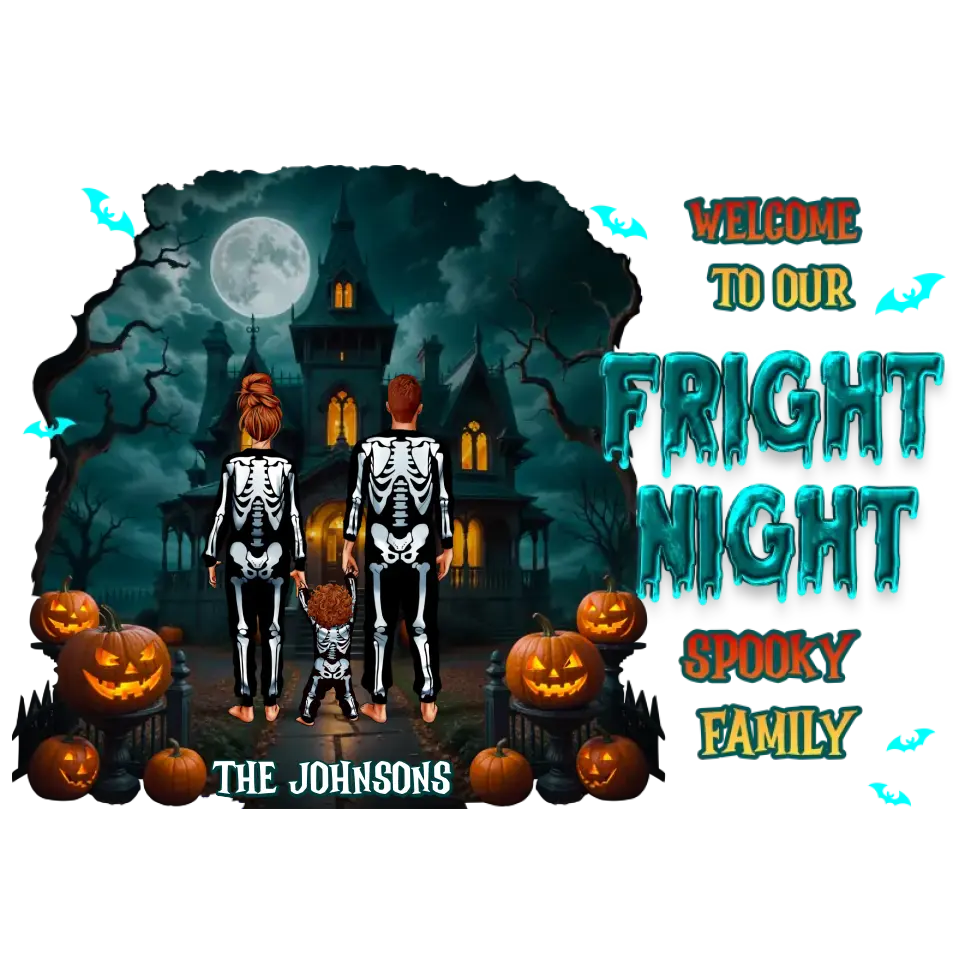 Family Fright Night - Custom Name - Personalized Gifts For Family - Sweater