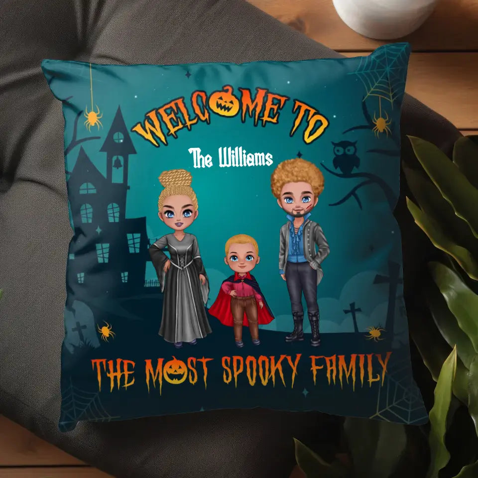 The Most Spooky Family - Custom Name - Personalized Gifts For Family - Pillow