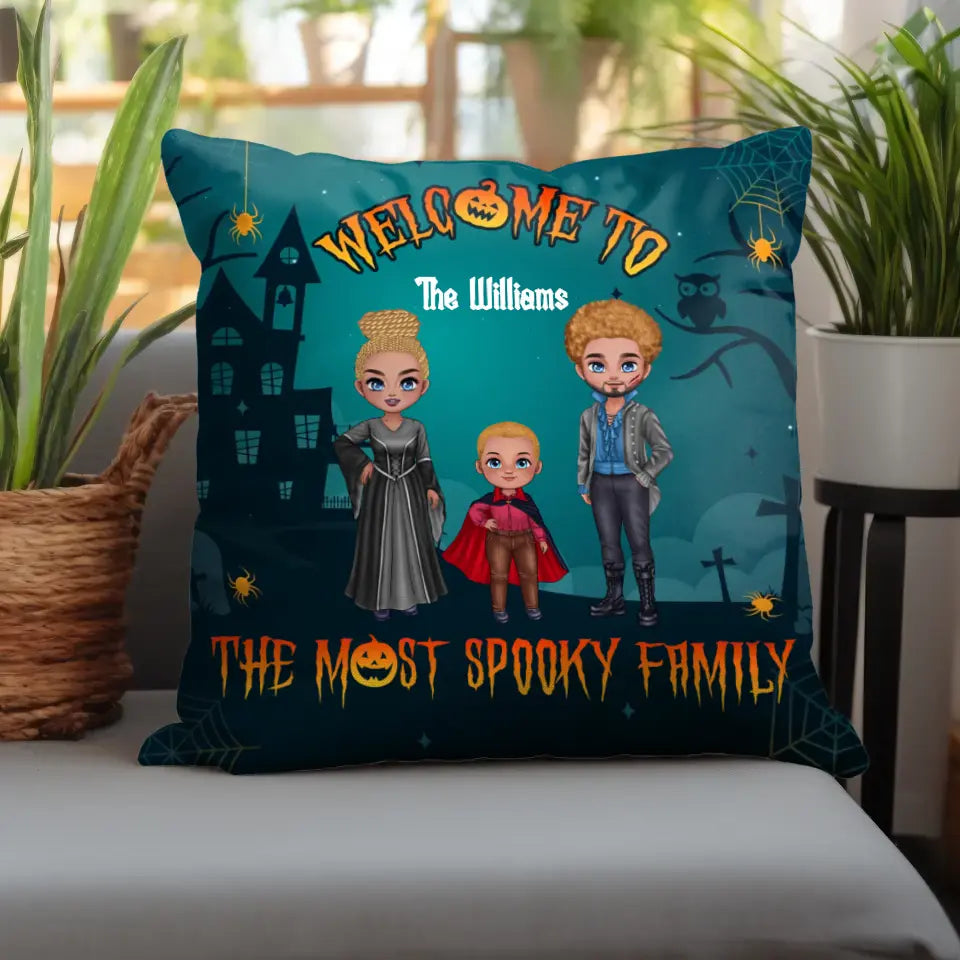 The Most Spooky Family - Custom Name - Personalized Gifts For Family - Pillow