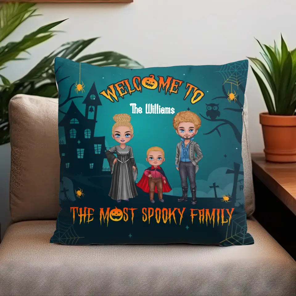 The Most Spooky Family - Custom Name - Personalized Gifts For Family - Pillow