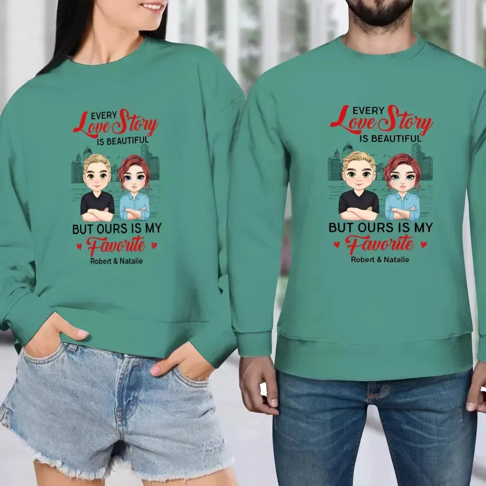 Every Love Story Is Beautiful - Personalized Gifts for Couples - Unisex Sweater