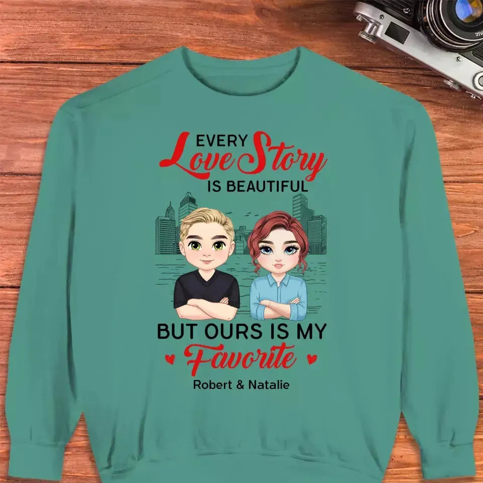 Every Love Story Is Beautiful - Personalized Gifts for Couples - Unisex Sweater