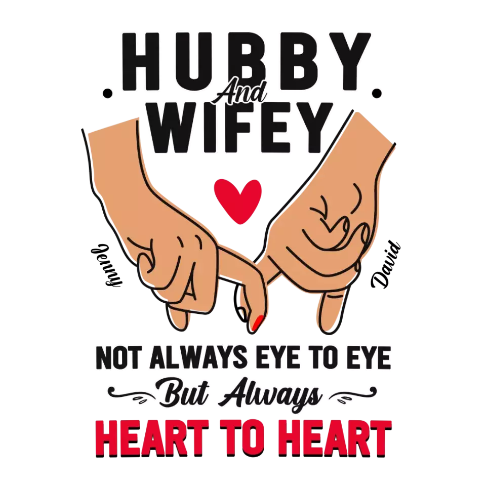 Husband & Wife Always Heart To Heart - Personalized Gifts for Couples - Unisex Sweater