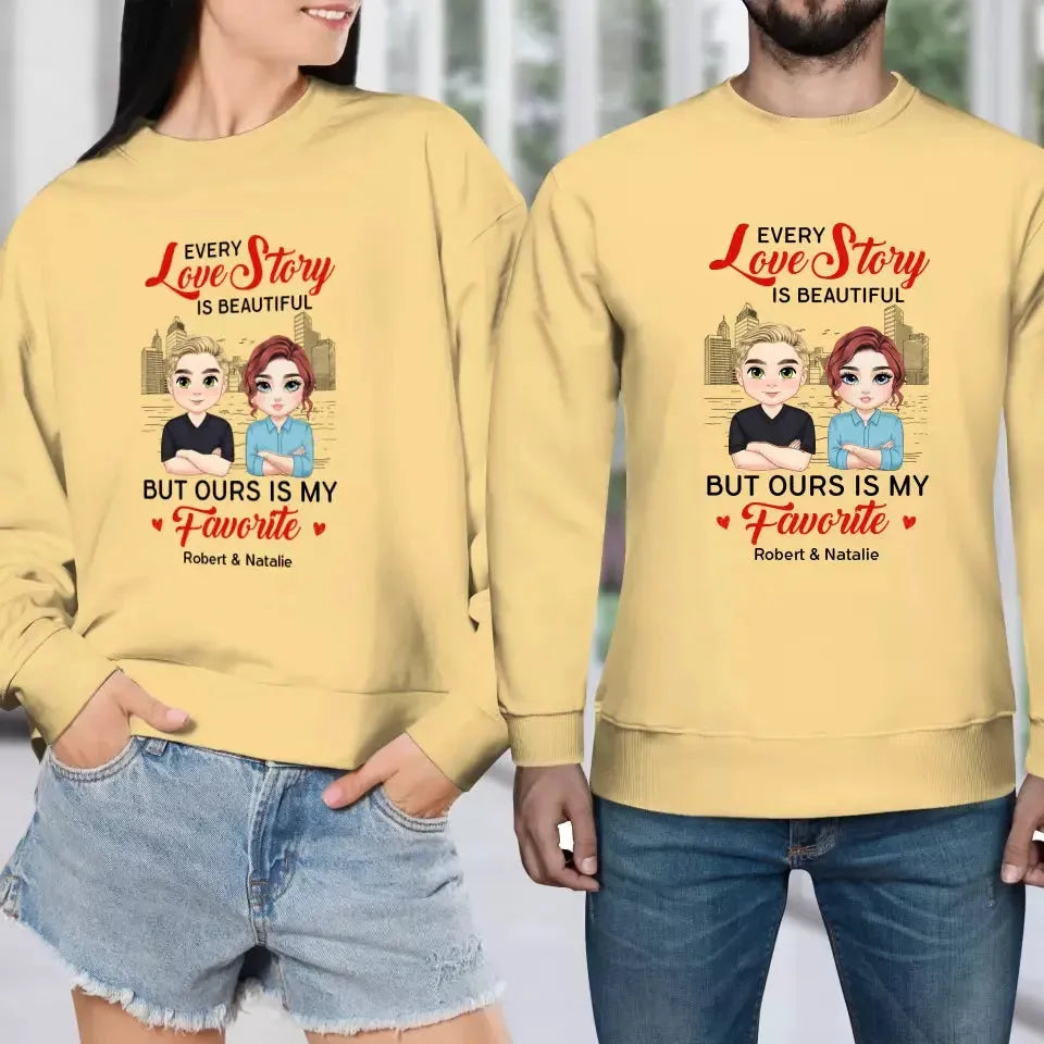 Every Love Story Is Beautiful - Personalized Gifts for Couples - Unisex Sweater