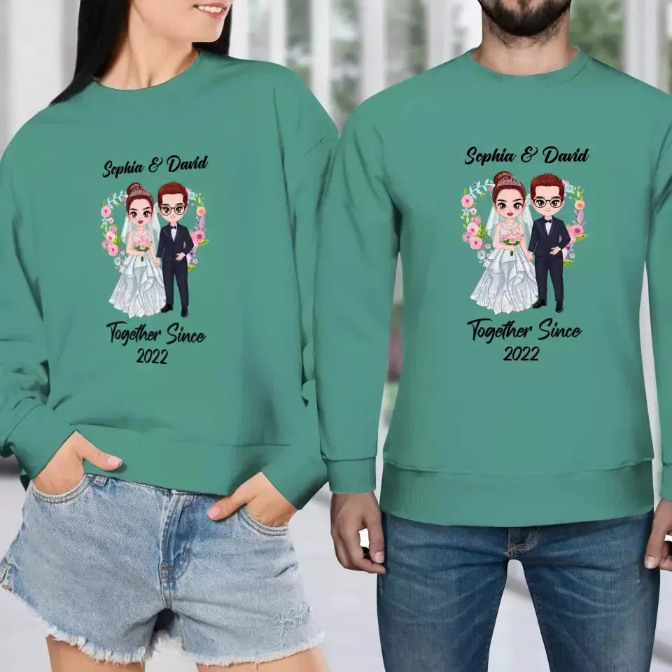 Together Since - Custom Anniversary - Personalized Gifts for Couples - Unisex Sweater