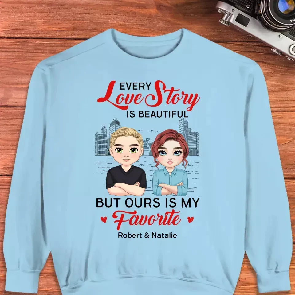 Every Love Story Is Beautiful - Personalized Gifts for Couples - Unisex Sweater