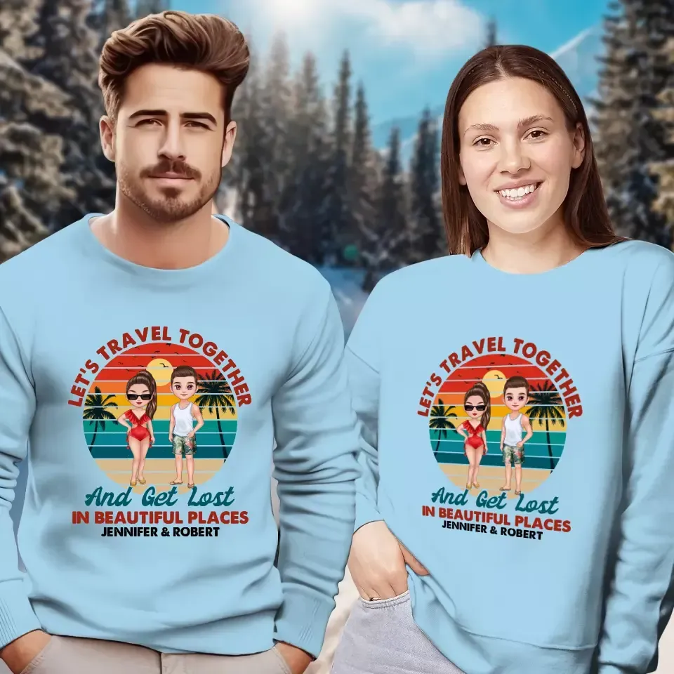 You Are My Home & My Adventure - Personalized Gifts for Couples - Unisex Sweater