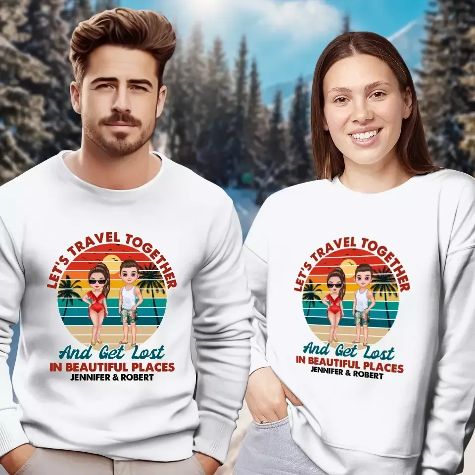 You Are My Home & My Adventure - Personalized Gifts for Couples - Unisex Sweater