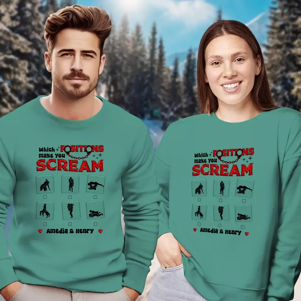 Which Position Makes You Scream  - Personalized Gifts For Couple - Unisex Sweater