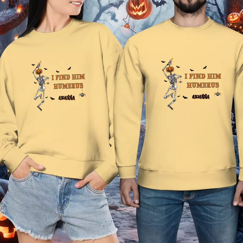 She Tickles My Funny Bone - Custom Name - Personalized Gifts for Couples - Sweater