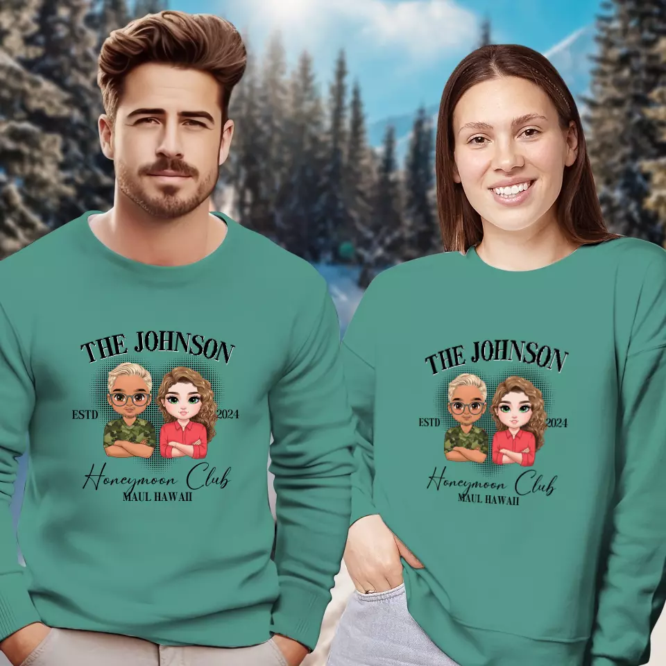 Honeymoon - Custom Year - Personalized Gifts For  Couple - Sweater