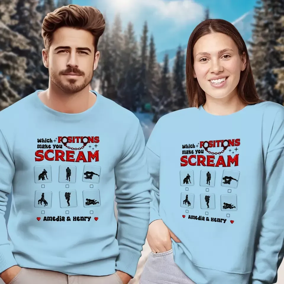 Which Position Makes You Scream  - Personalized Gifts For Couple - Unisex Sweater