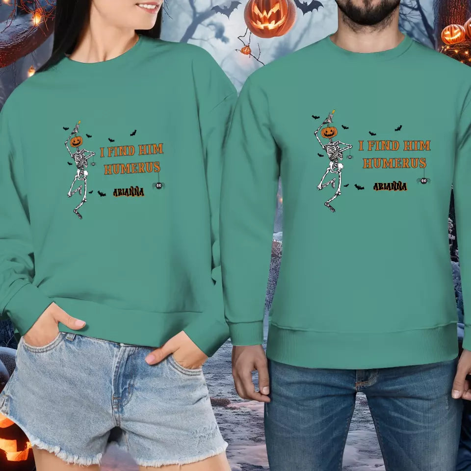 She Tickles My Funny Bone - Custom Name - Personalized Gifts for Couples - Sweater