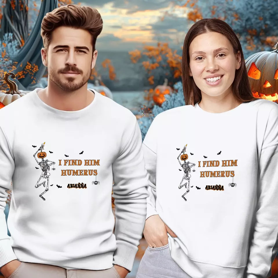 She Tickles My Funny Bone - Custom Name - Personalized Gifts for Couples - Sweater