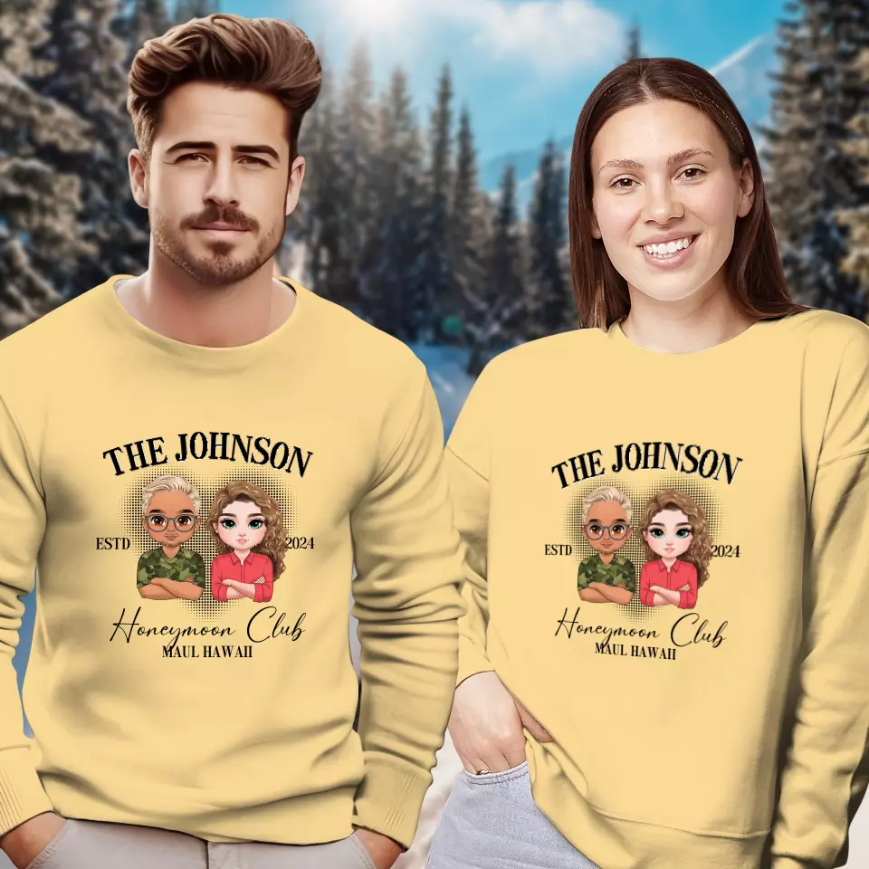 Honeymoon - Custom Year - Personalized Gifts For  Couple - Sweater