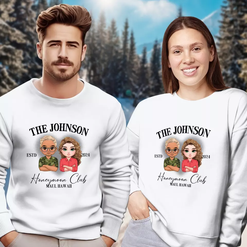 Honeymoon - Custom Year - Personalized Gifts For  Couple - Sweater