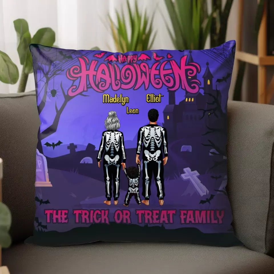 Happy Halloween - Custom Name - Personalized Gifts For Family - Pillow