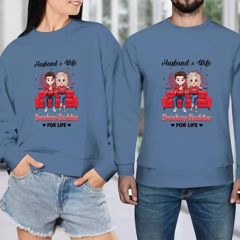 Drinking Buddies - Personalized Gifts for Couples - Unisex Sweater