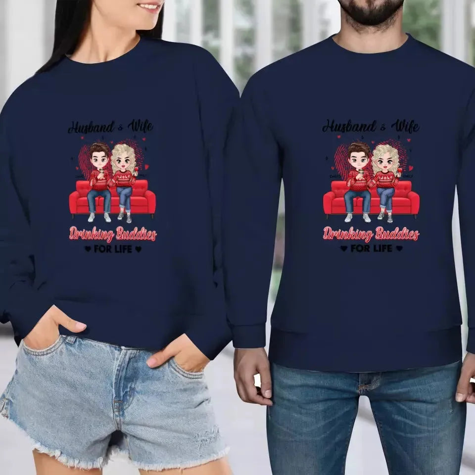 Drinking Buddies - Personalized Gifts for Couples - Unisex Sweater