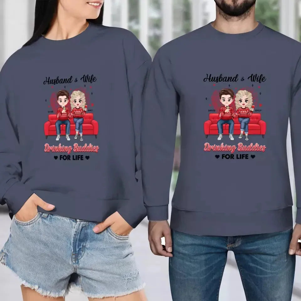 Drinking Buddies - Personalized Gifts for Couples - Unisex Sweater