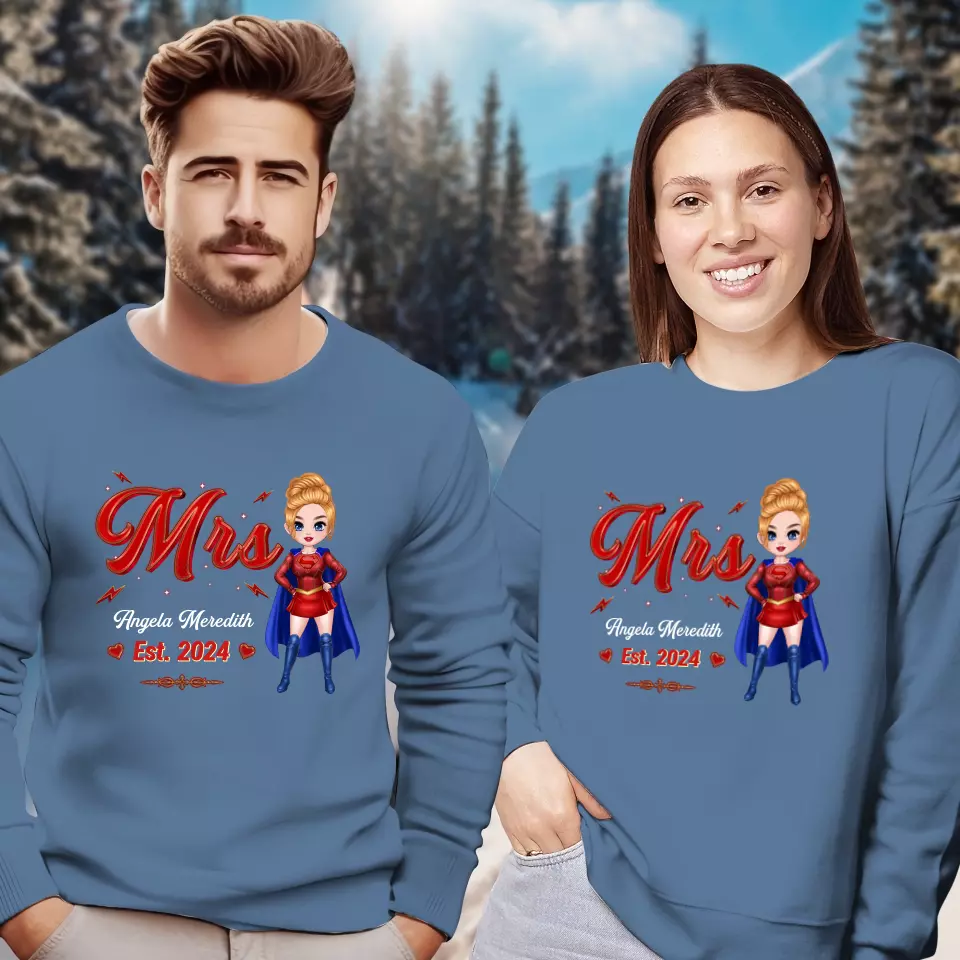 Mr Mrs Matching Shirts - Personalized Gifts For Couples - Unisex Sweater