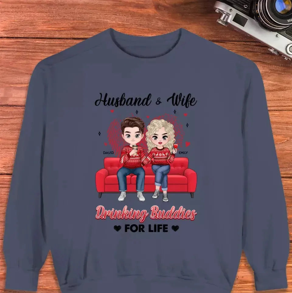 Drinking Buddies - Personalized Gifts for Couples - Unisex Sweater