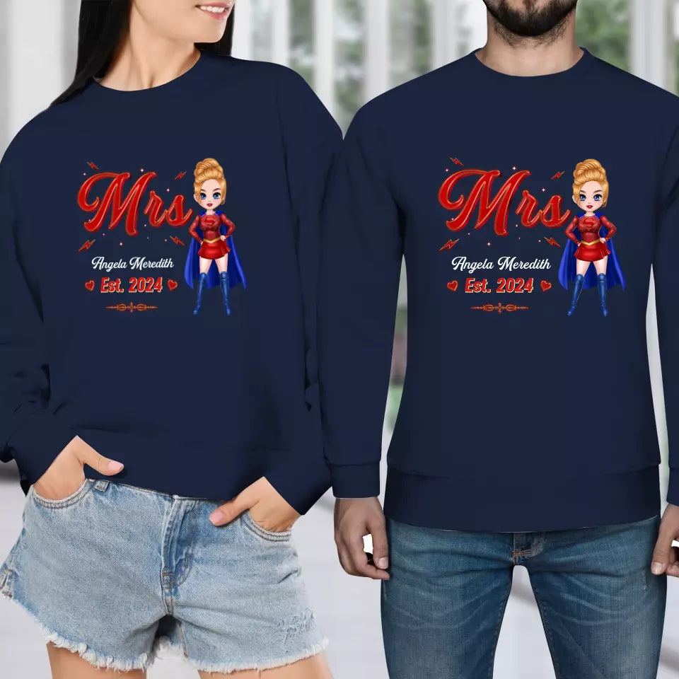 Mr Mrs Matching Shirts - Personalized Gifts For Couples - Unisex Sweater