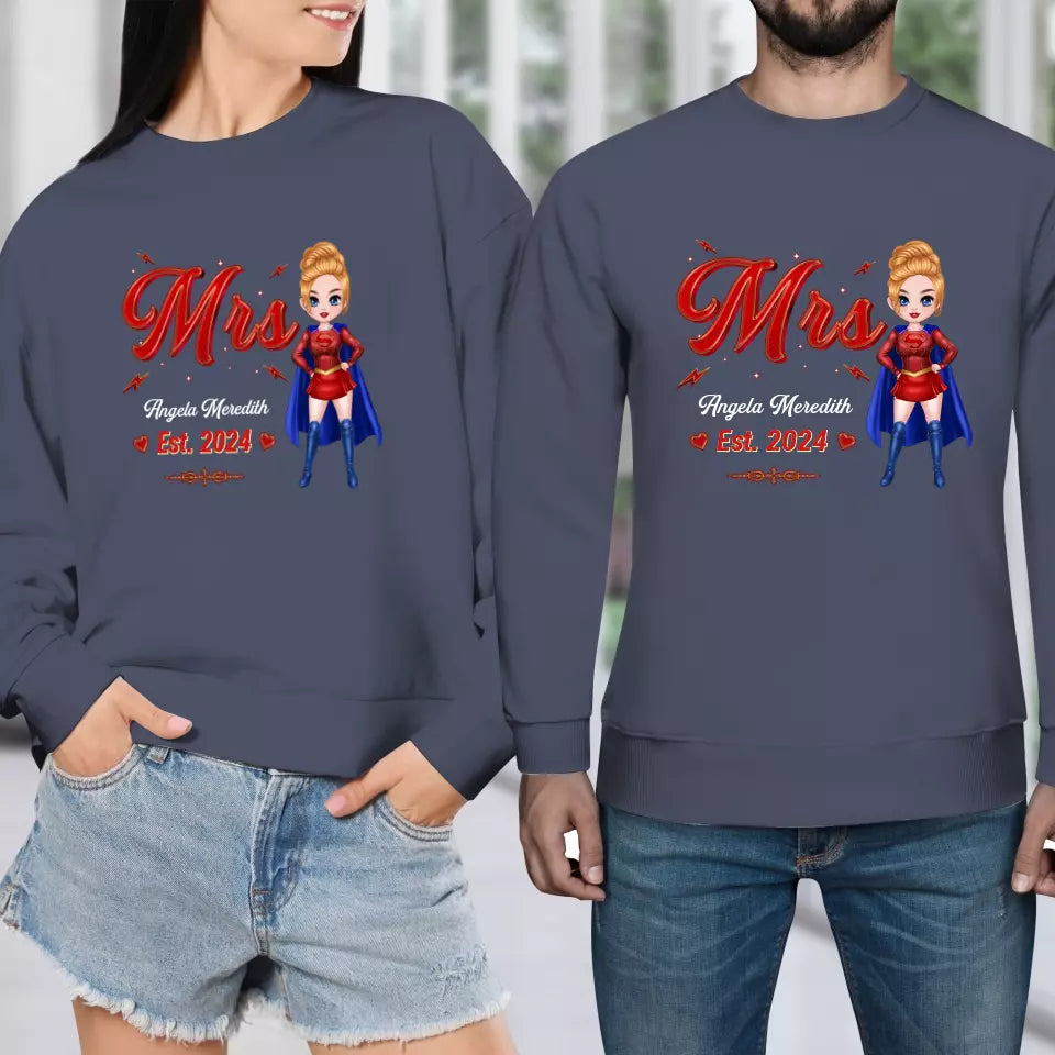 Mr Mrs Matching Shirts - Personalized Gifts For Couples - Unisex Sweater