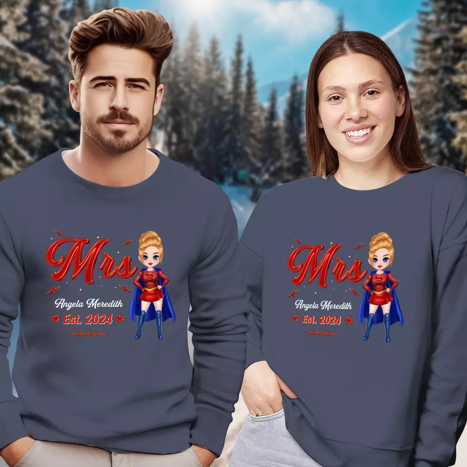 Mr Mrs Matching Shirts - Personalized Gifts For Couples - Unisex Sweater