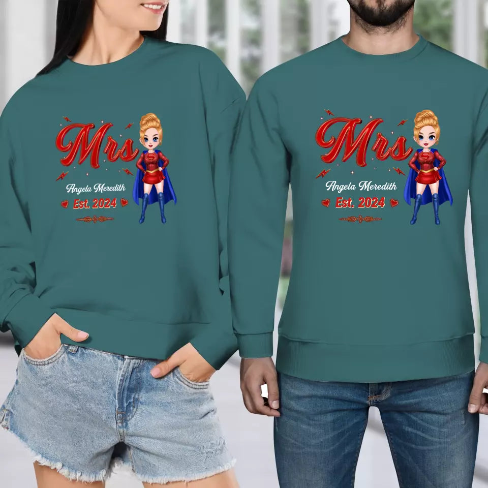 Mr Mrs Matching Shirts - Personalized Gifts For Couples - Unisex Sweater