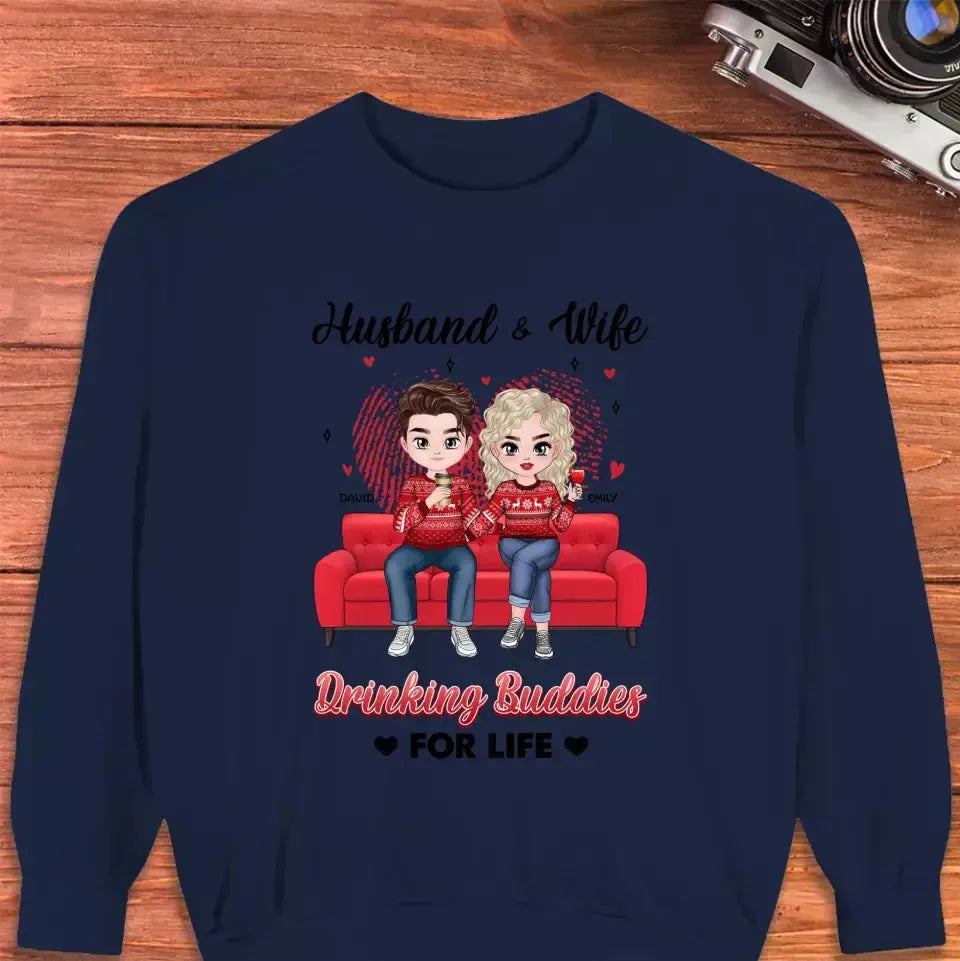 Drinking Buddies - Personalized Gifts for Couples - Unisex Sweater