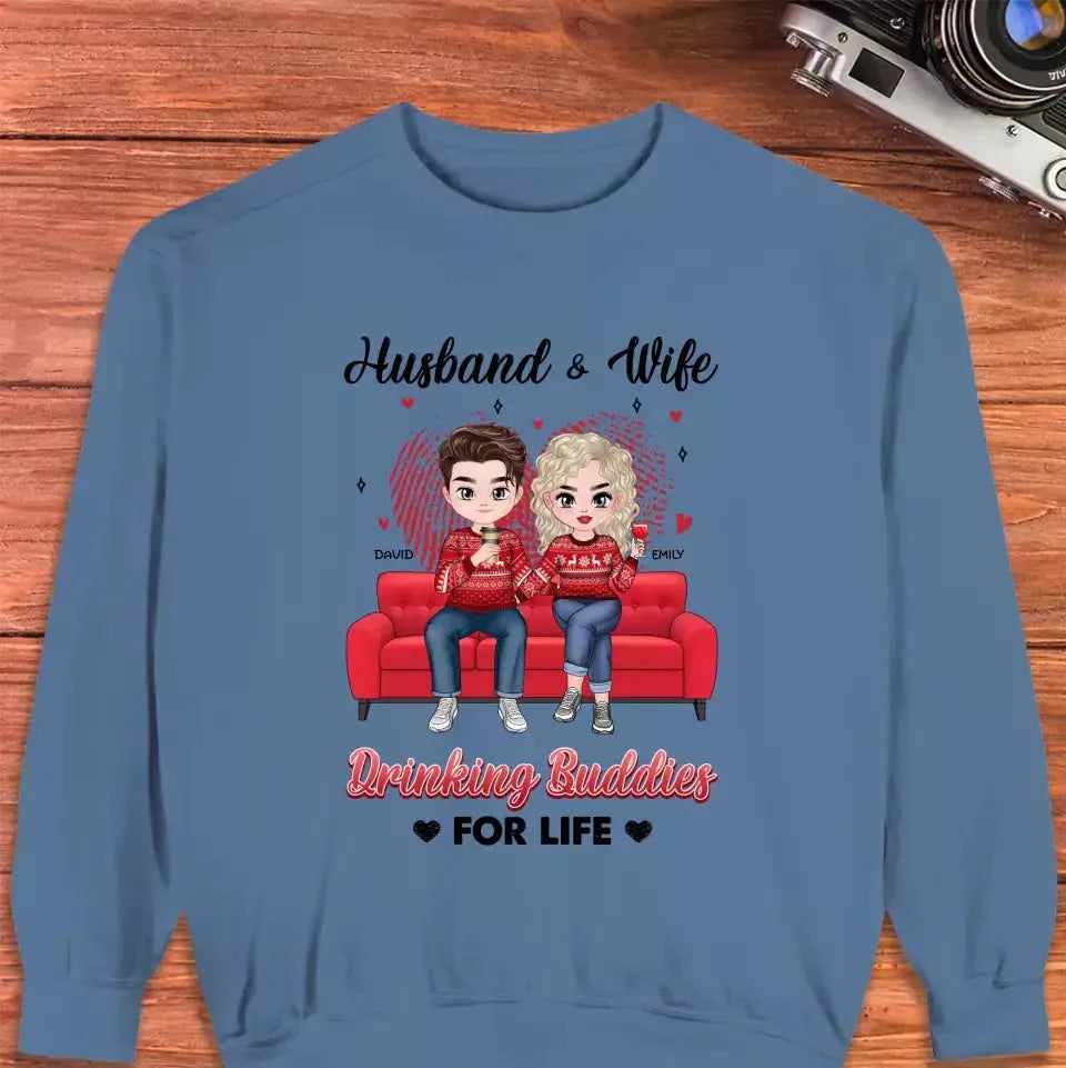 Drinking Buddies - Personalized Gifts for Couples - Unisex Sweater