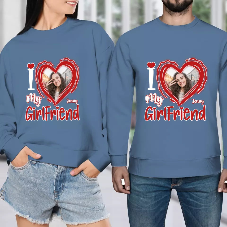 I Love My Girlfriend - Personalized Gifts For Couples - Unisex Sweater