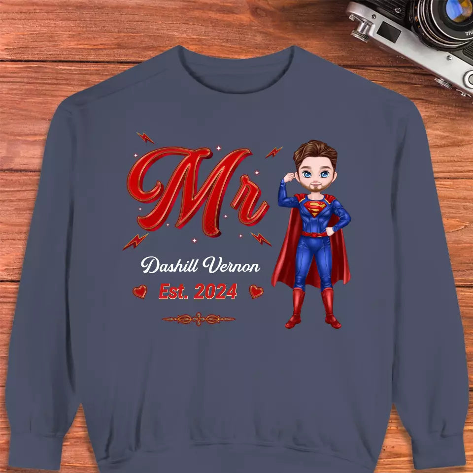 Mr Mrs Matching Shirts - Personalized Gifts For Couples - Unisex Sweater