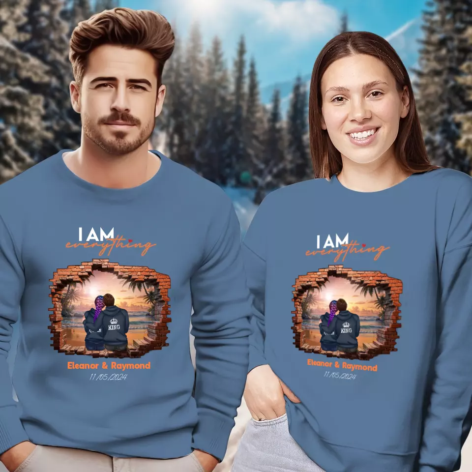 I Have Everything I Need - Custom Name - Personalized Gifts for Couples - Sweater